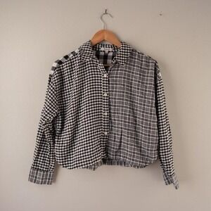 Madewell Gingham Plaid Multi Colorblock Button Down Shirt‎